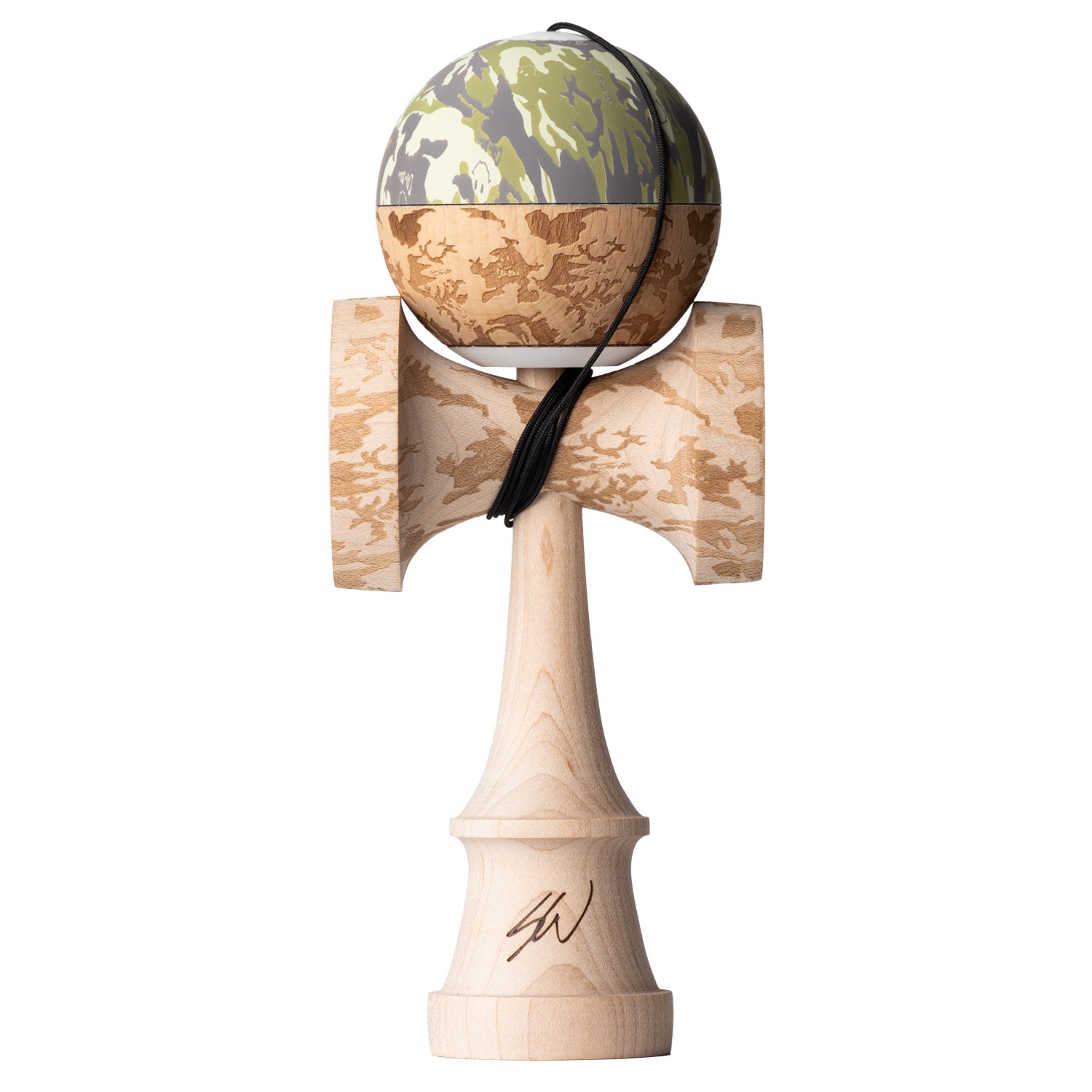 SWJP × Sol Kendamas × Kendama Co SWJP Camo Kendama - Sol Kendamas