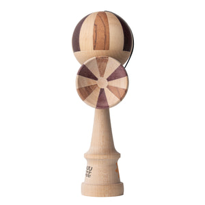 Kendama design made of purpleheart, rosewwood, and maple.