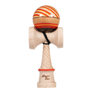 Alex Mitchell's pro model collab kendama with Round Two, made by Sol Kendamas, designed by Christian Fraser.